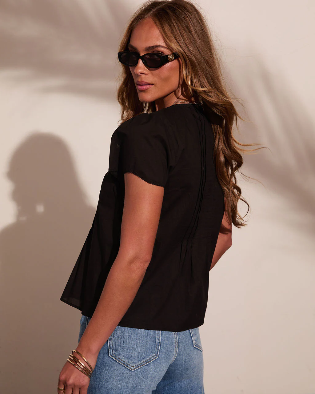 Marenah Pleated Eyelet Top - Image 4
