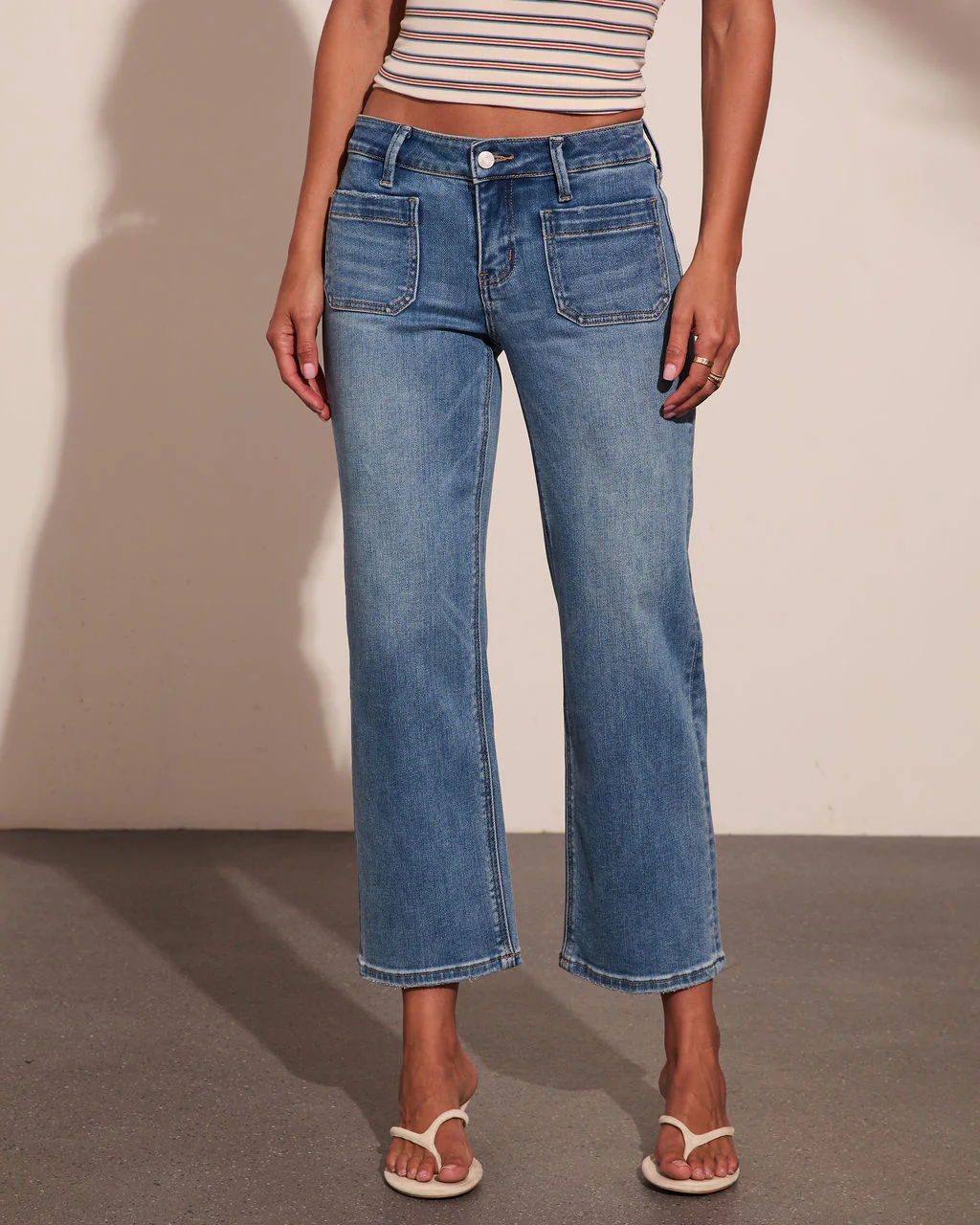 Anitta Stretch Mid Rise Straight Leg Jeans - Image 2