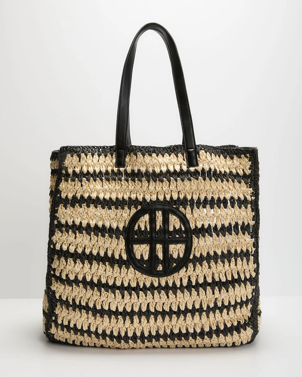At The Coast Striped Straw Tote Bag - Image 2