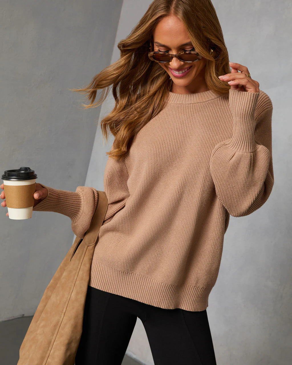 Baby It's You Knit Balloon Sleeve Pullover Sweater - Image 5