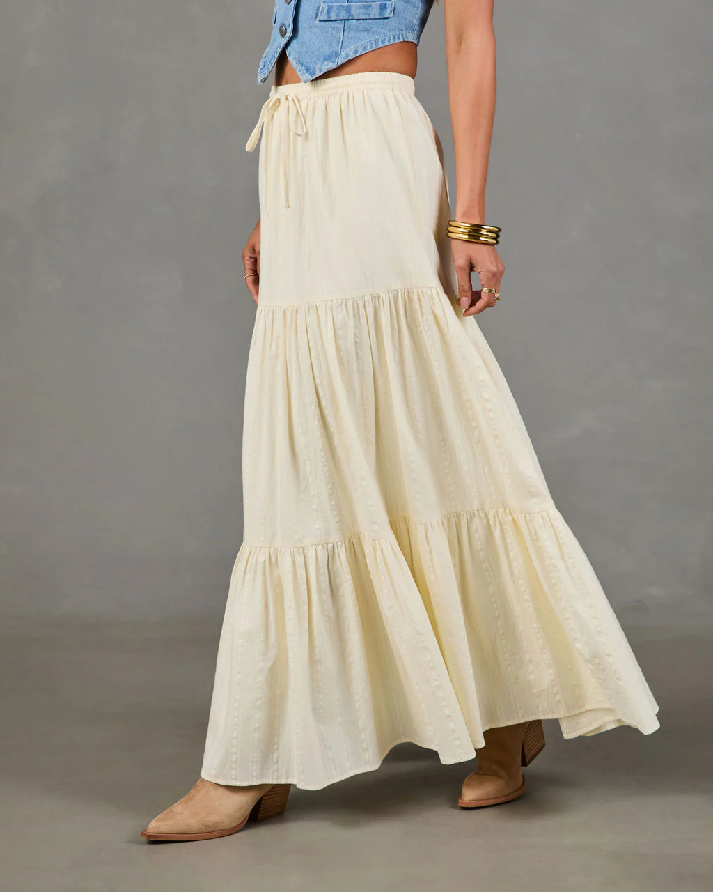 Bonfire Belle Tiered Maxi Skirt - Image 3