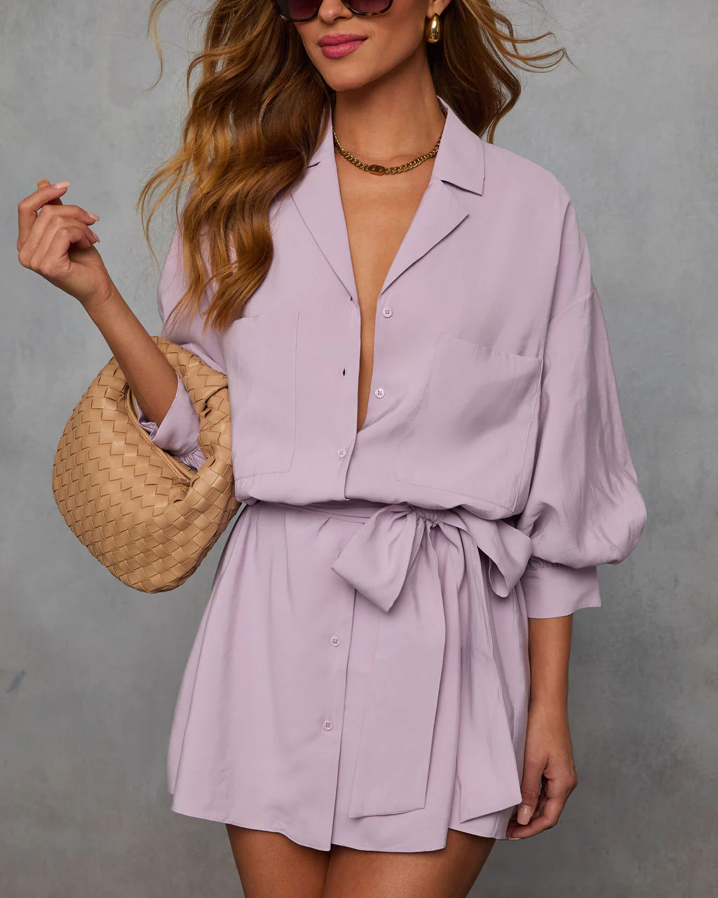 Brenna Blouson Sleeve Shirt Dress - Image 30