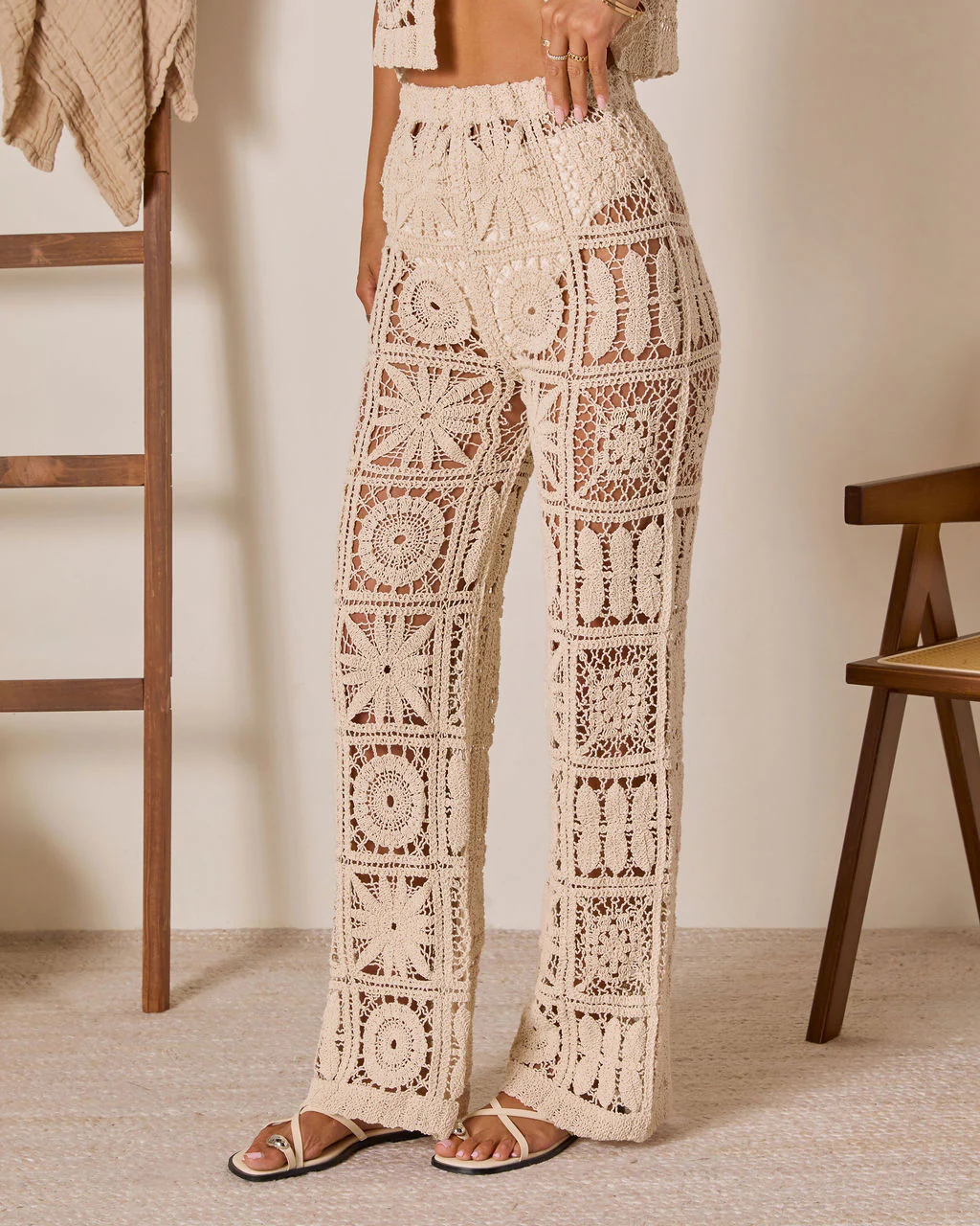 Britlee Crochet Cover Up Pants - Image 3