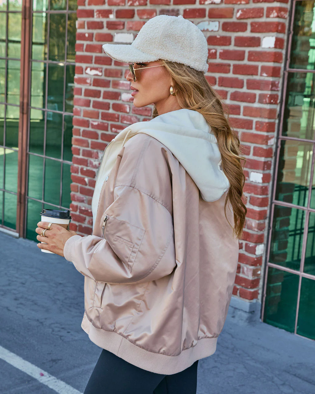 Campus Oversized Hooded Bomber Jacket - Image 10