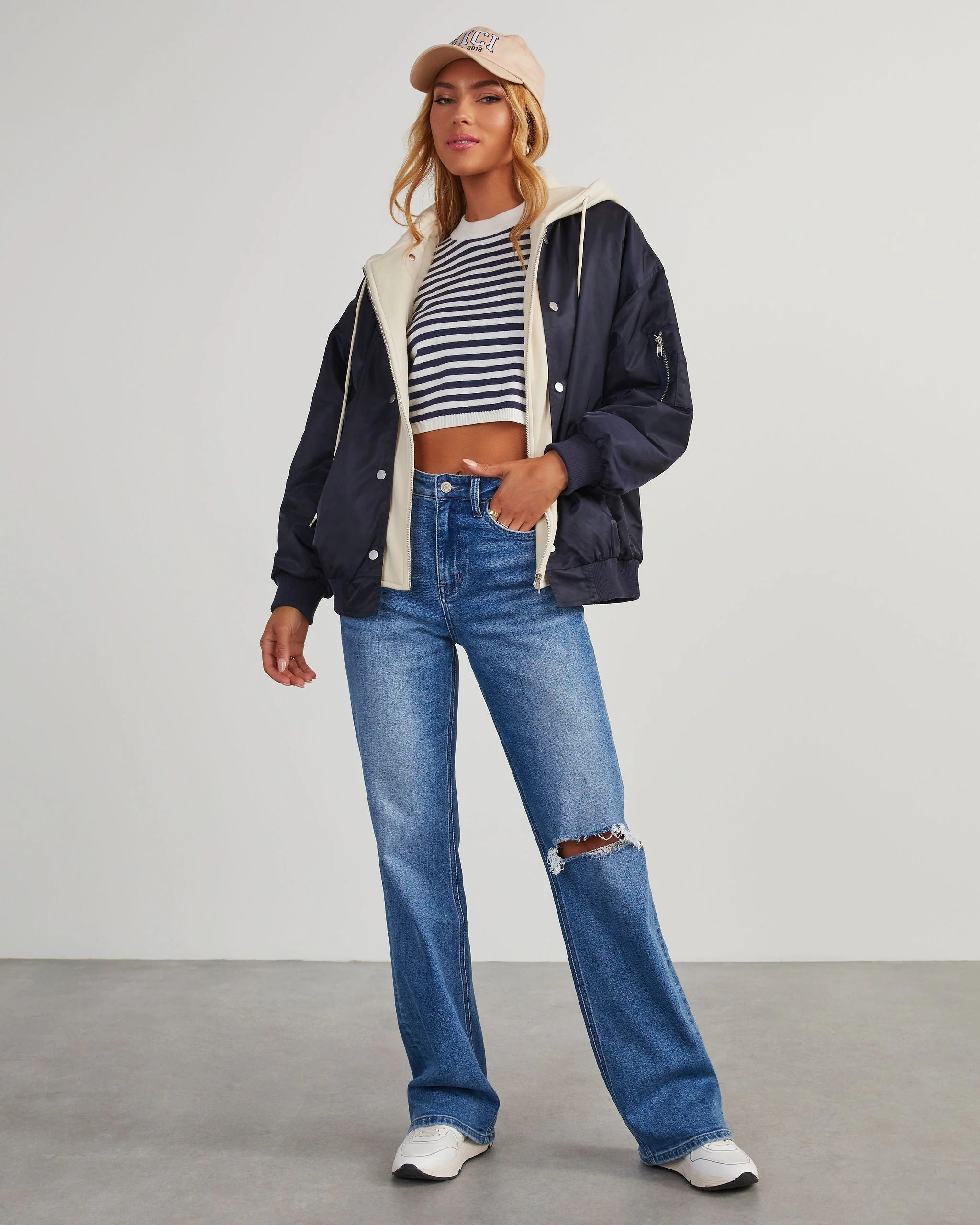 Campus Oversized Hooded Bomber Jacket - Image 17