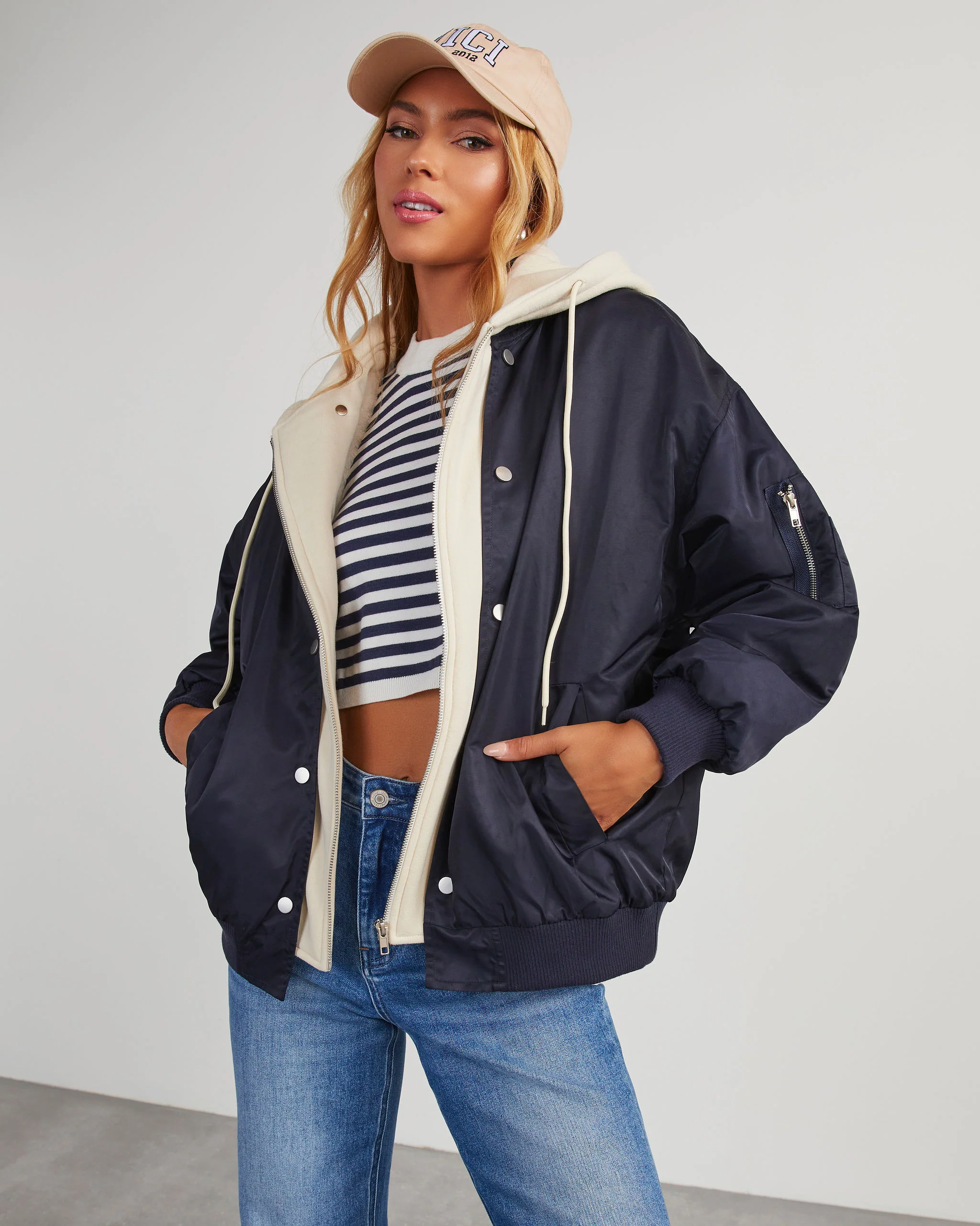 Campus Oversized Hooded Bomber Jacket - Image 18