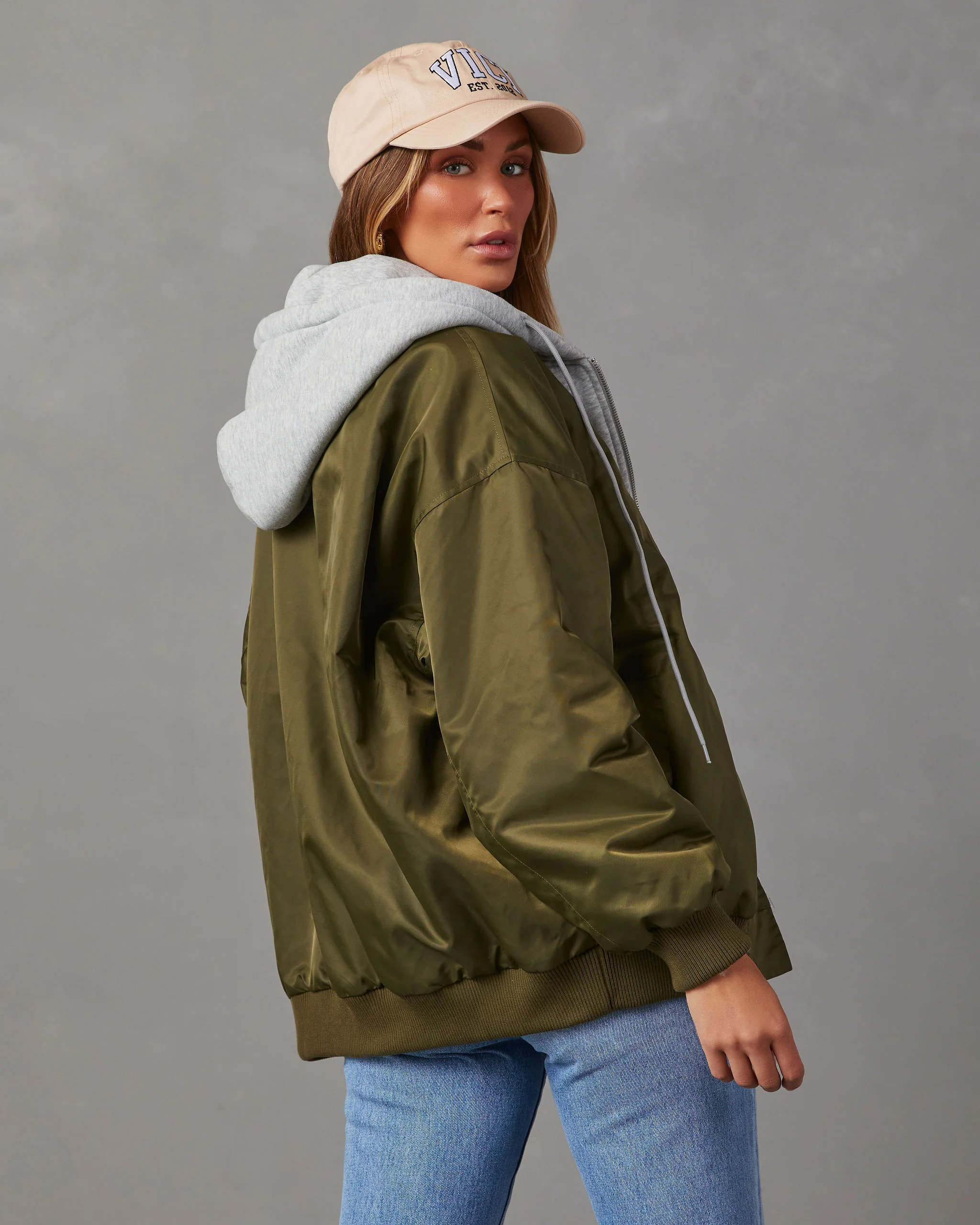 Campus Oversized Hooded Bomber Jacket - Image 3