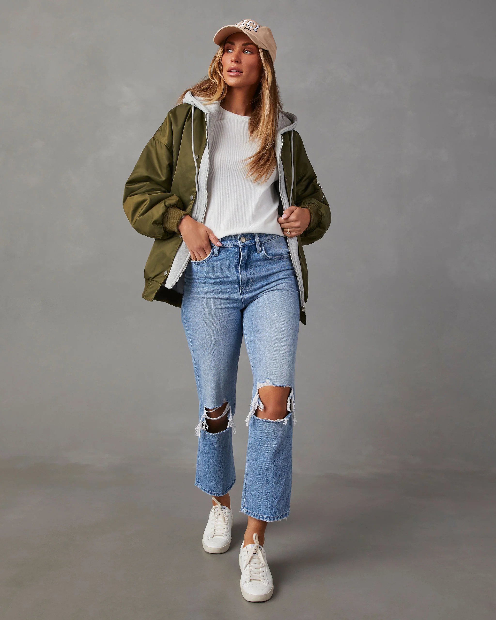Campus Oversized Hooded Bomber Jacket - Image 6