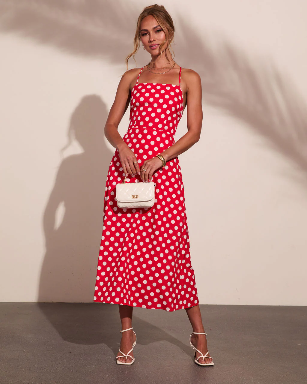 Coastal Charm Polka Dot Midi Dress - Image 6