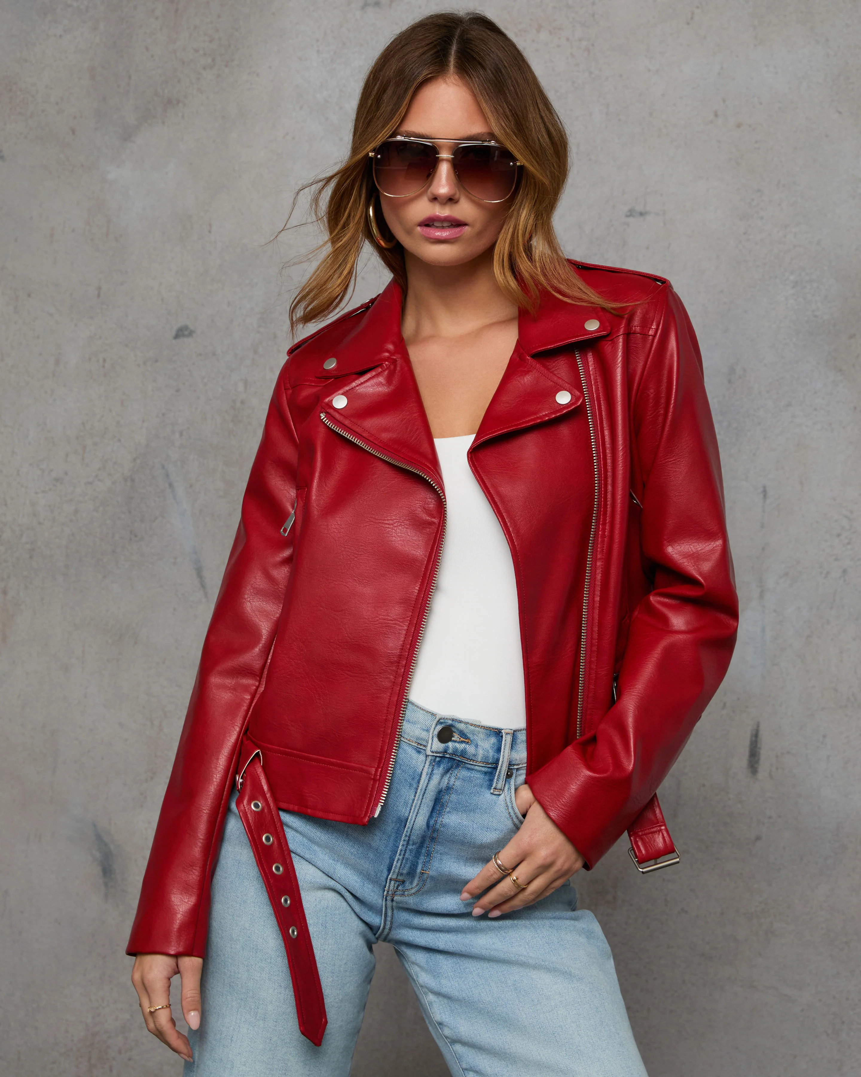 Cool Vibes Leather Moto Jacket - Image 2