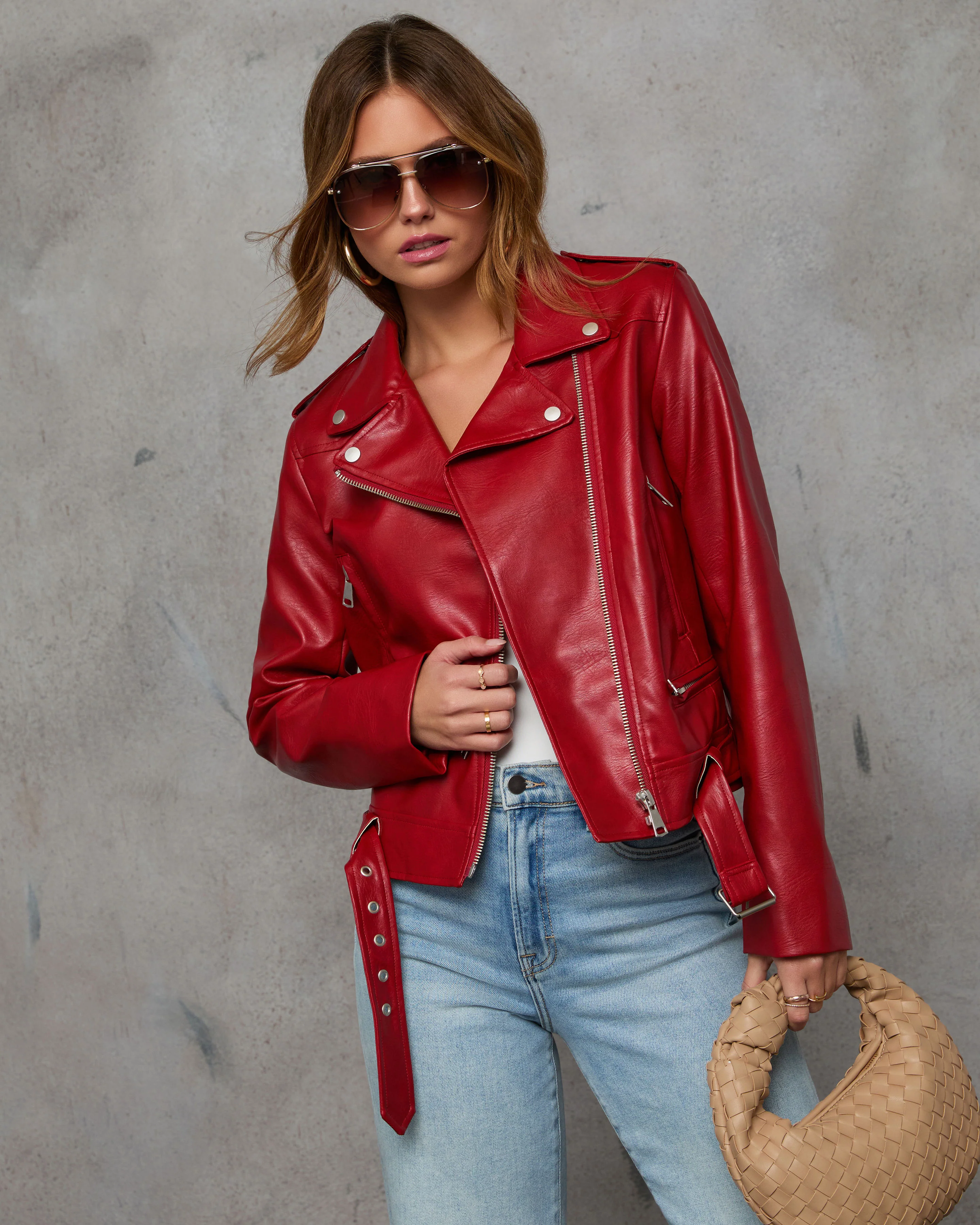Cool Vibes Leather Moto Jacket - Image 5