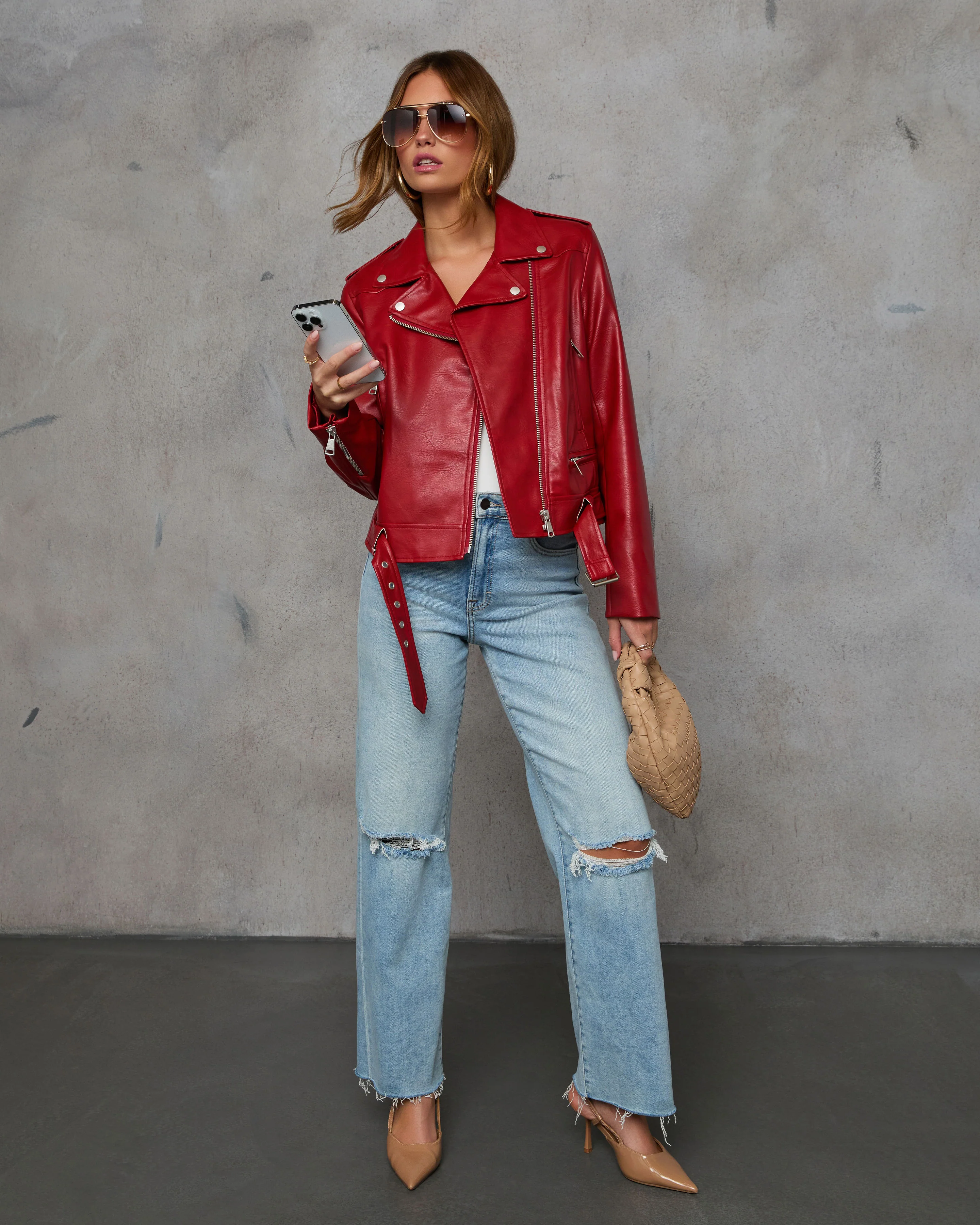 Cool Vibes Leather Moto Jacket - Image 6