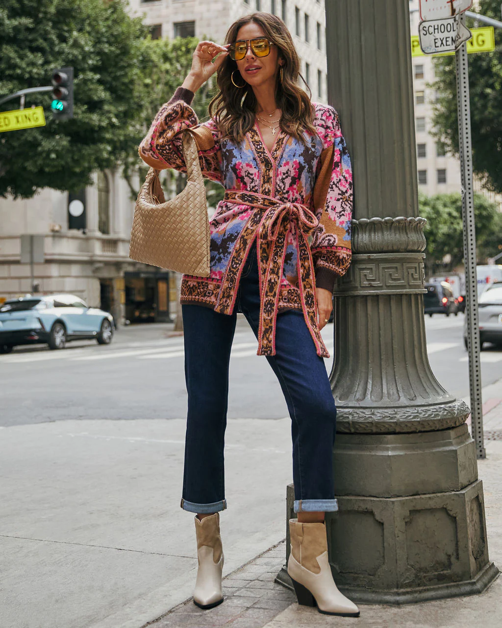 Daisy Days Floral Waist Tie Cardigan - Image 12