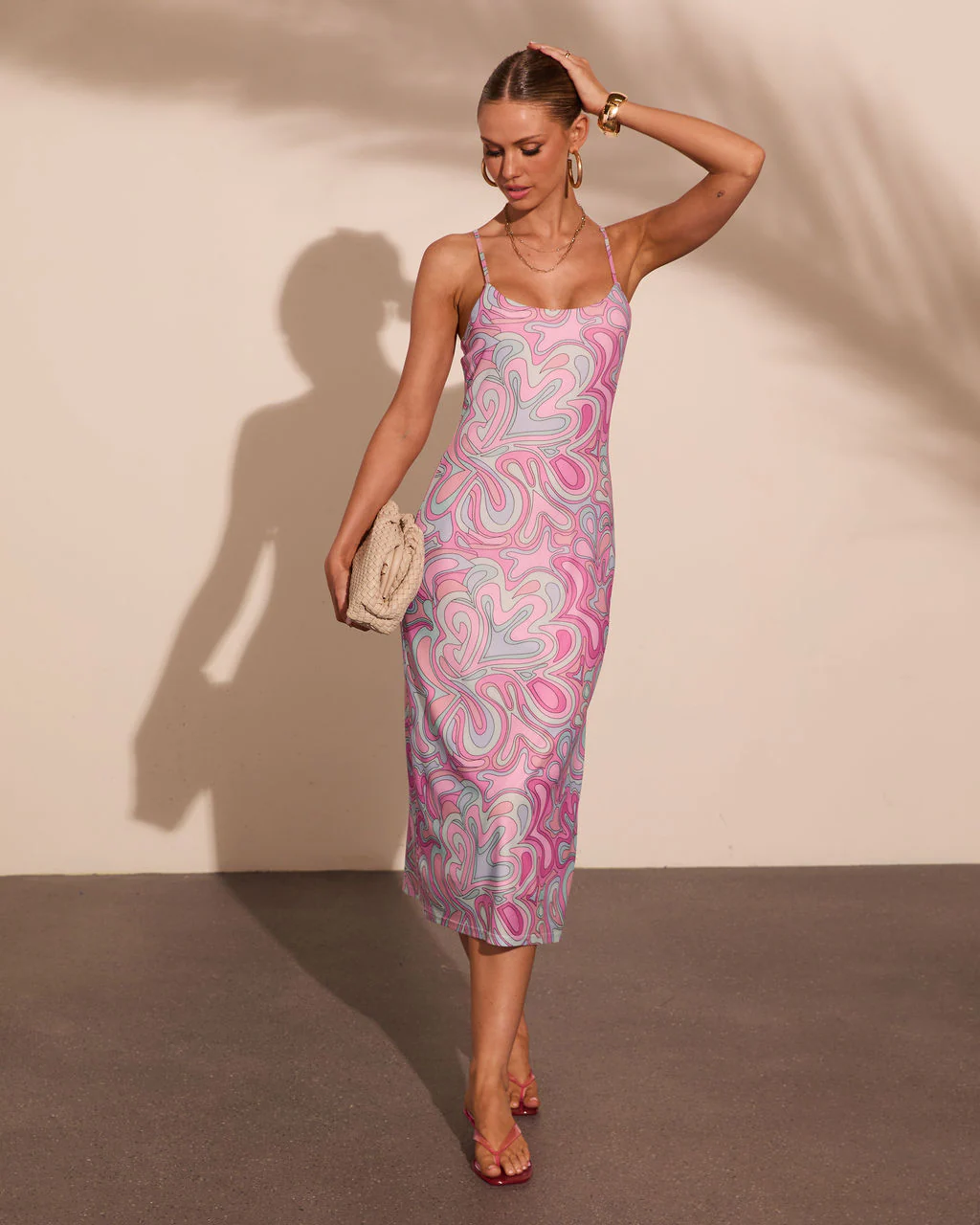 Dolce Living Abstract Print Midi Dress - Image 5