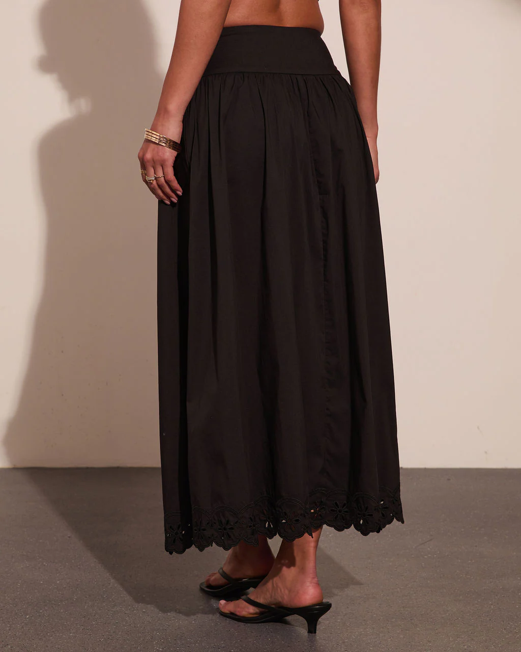 Easy Poise Floral Eyelet Maxi Skirt - Image 4