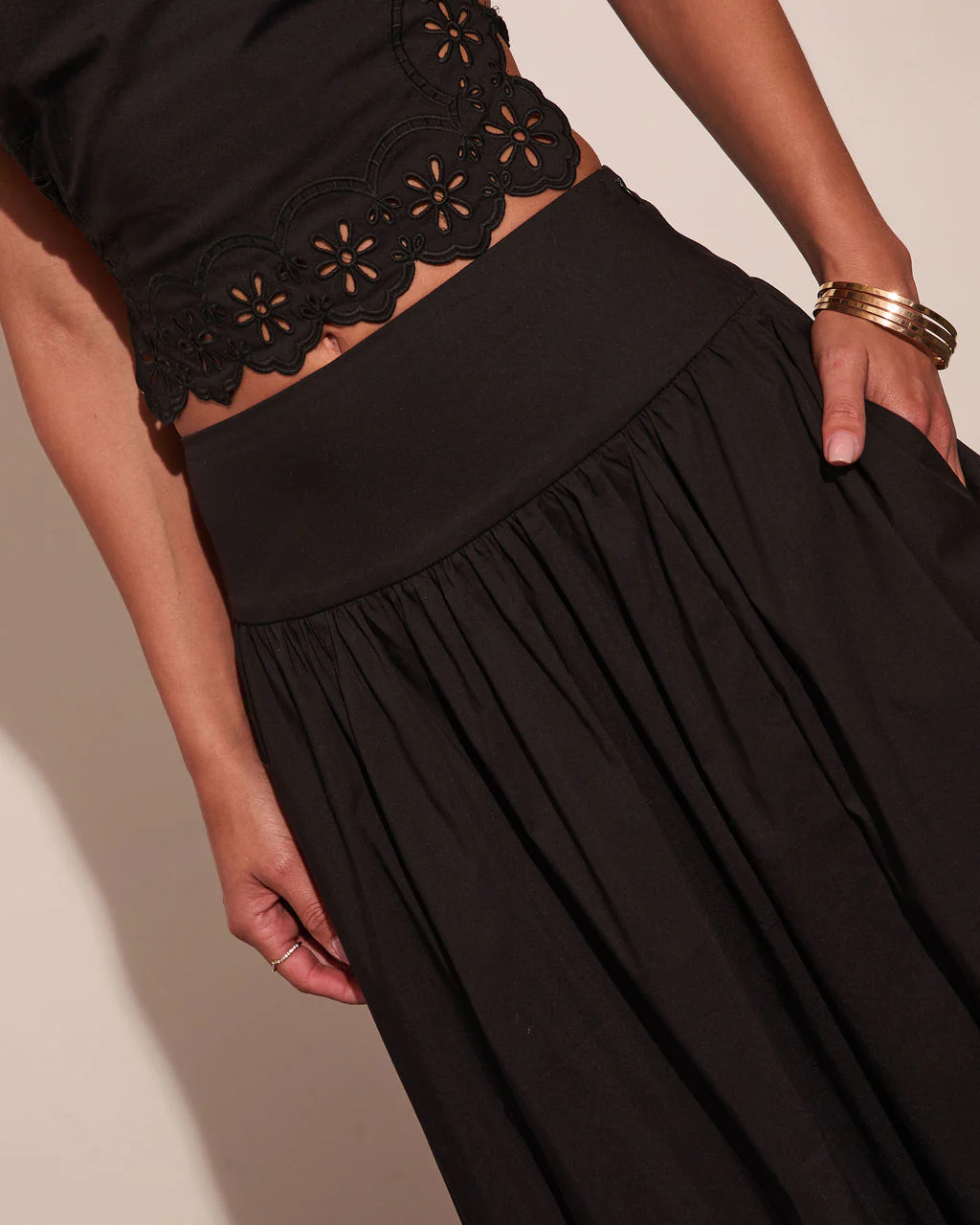 Easy Poise Floral Eyelet Maxi Skirt - Image 6