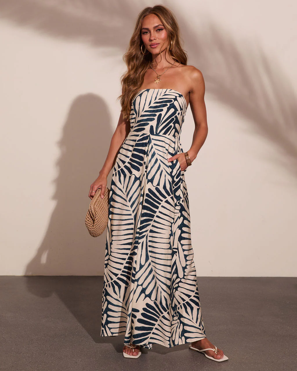 Ebonie Strapless Tropical Jumpsuit - Image 5