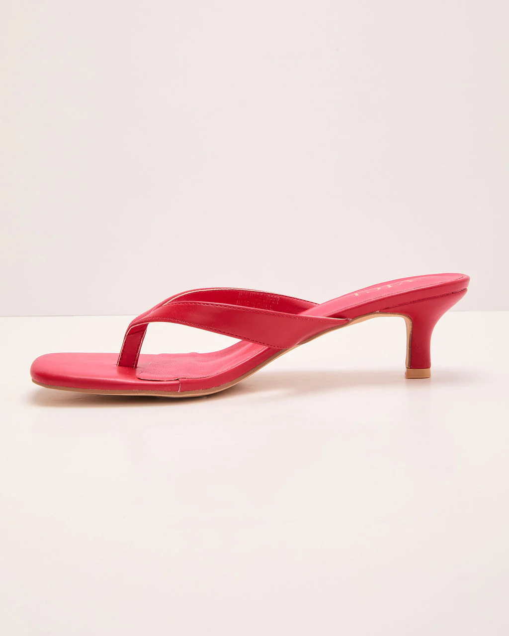 Elisse Vegan Leather Heeled Thong Sandal - Image 9