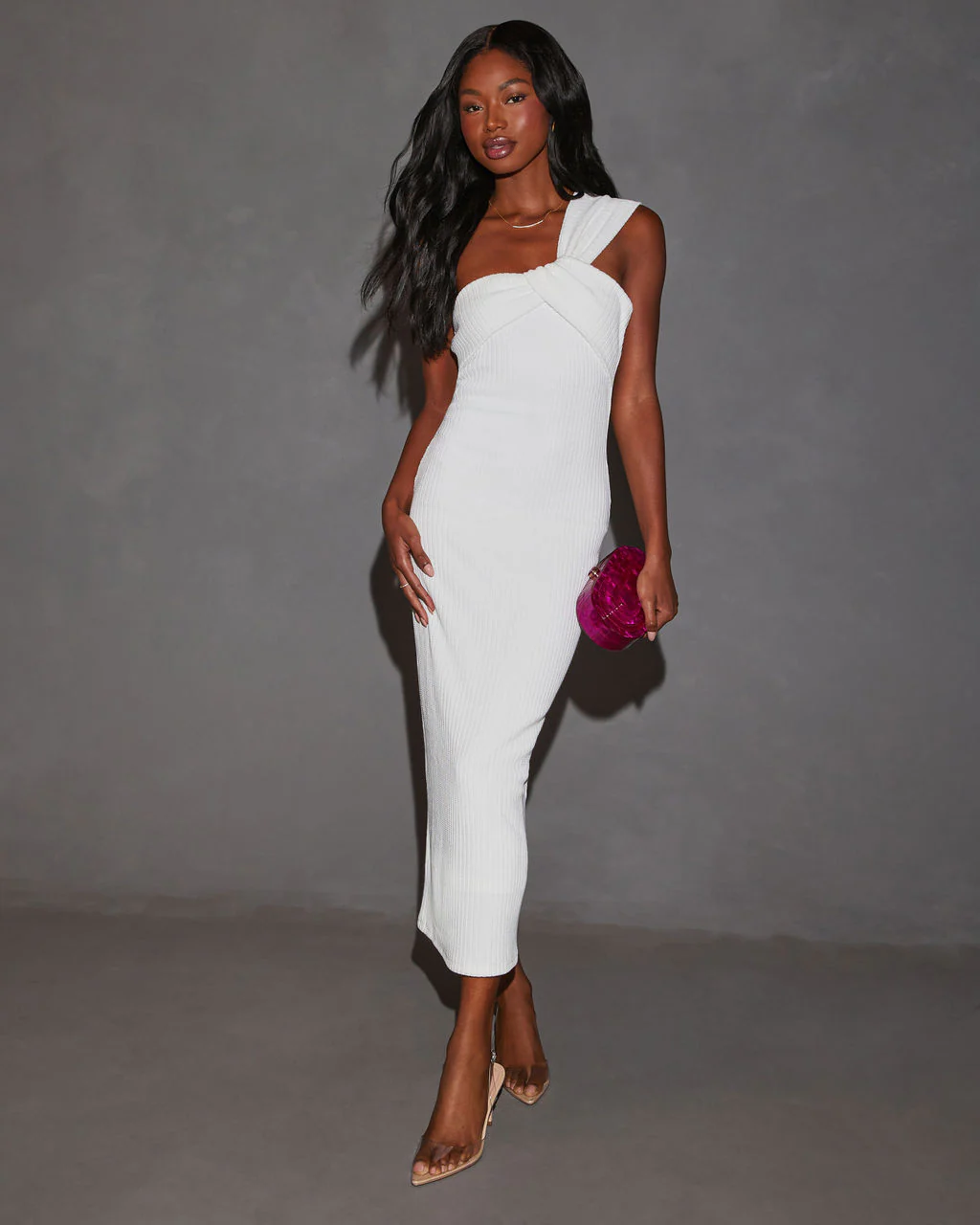 Emberly One Shoulder Midi Dress - Image 5