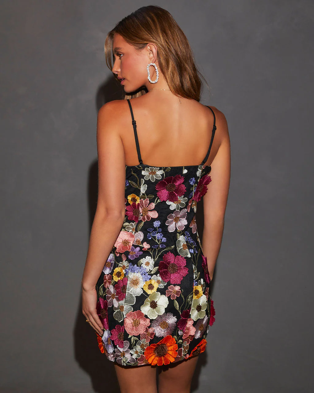 Essie Floral Appliqué Mini Dress - Image 5