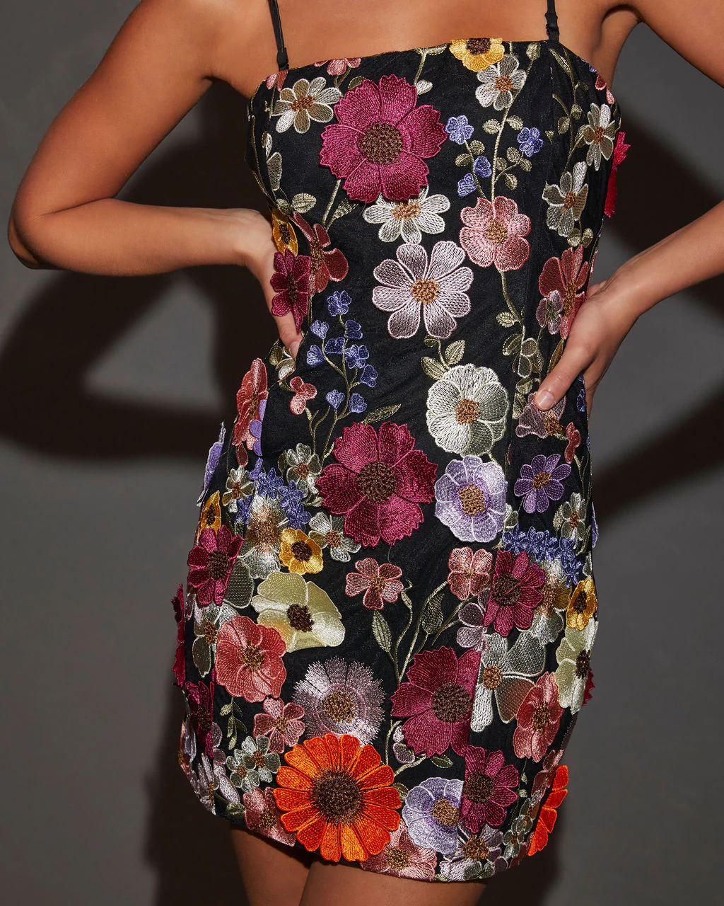 Essie Floral Appliqué Mini Dress - Image 6