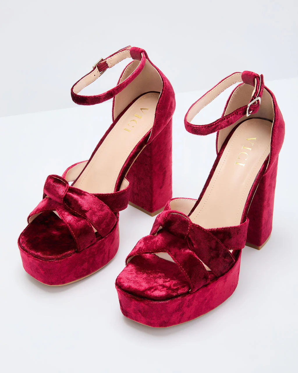 Evening Proper Velvet Platform Heels - Image 2