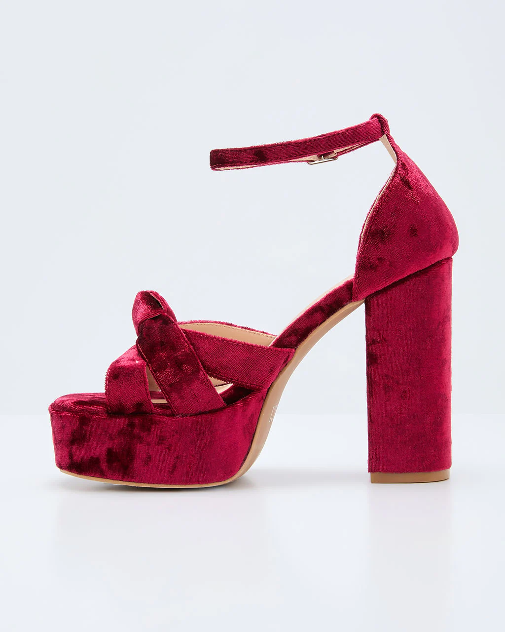 Evening Proper Velvet Platform Heels - Image 5