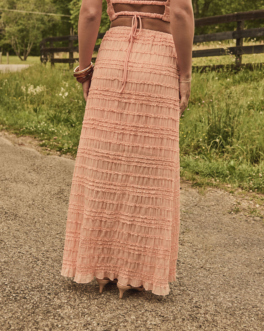 Festival Darling Ruffle Chiffon Maxi Skirt - Image 4