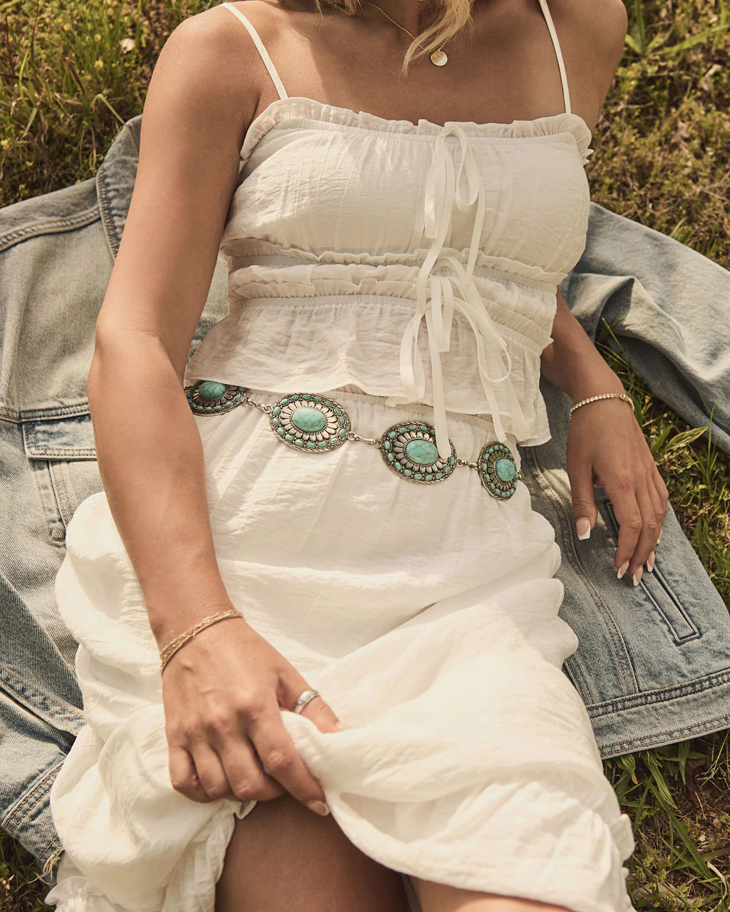 Festival Moonrise Western Turquoise Chain Belt - Image 4