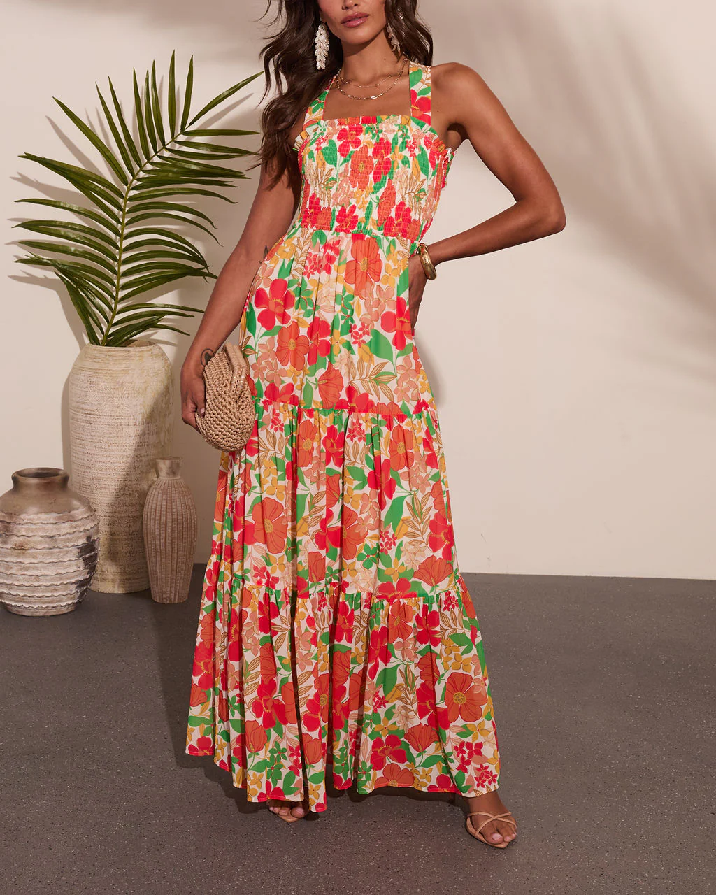 Emelia Floral Print Maxi Dress - Image 12