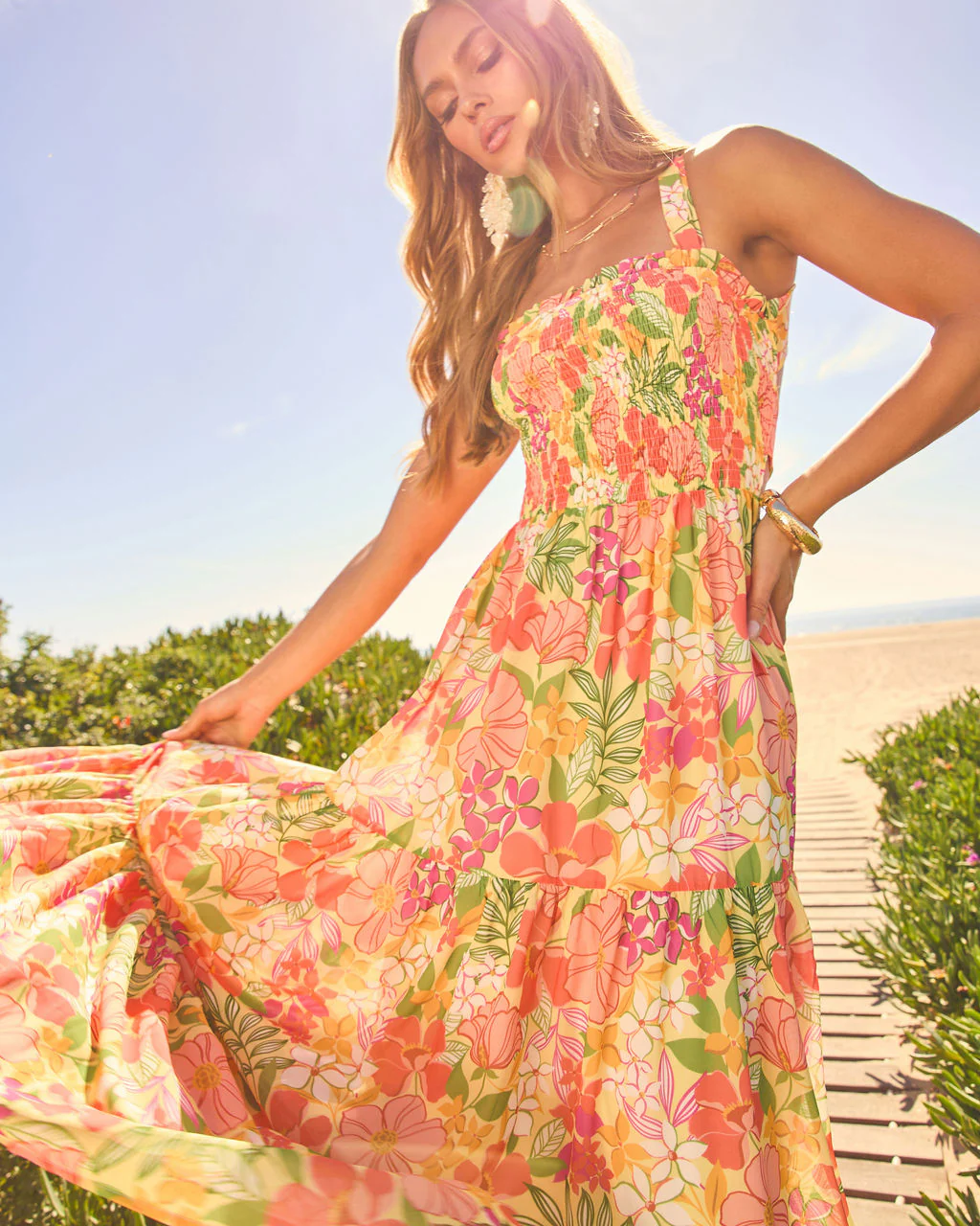 Emelia Floral Print Maxi Dress - Image 2