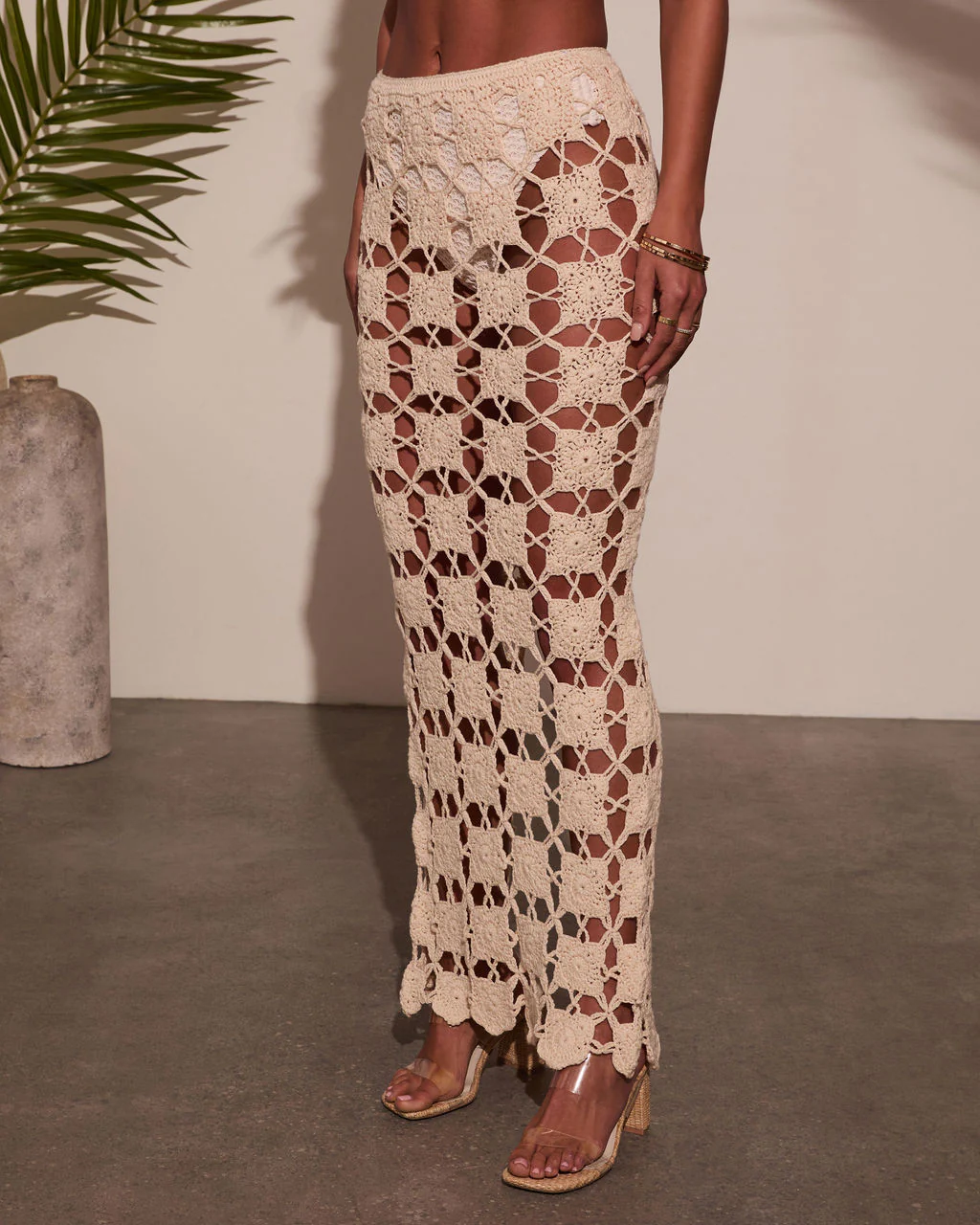 Francina Crochet Cover Up Maxi Skirt - Image 9