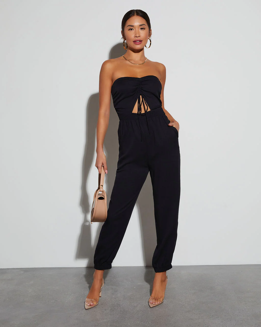 Francine Pocketed Strapless Cutout Jumpsuit - Image 7