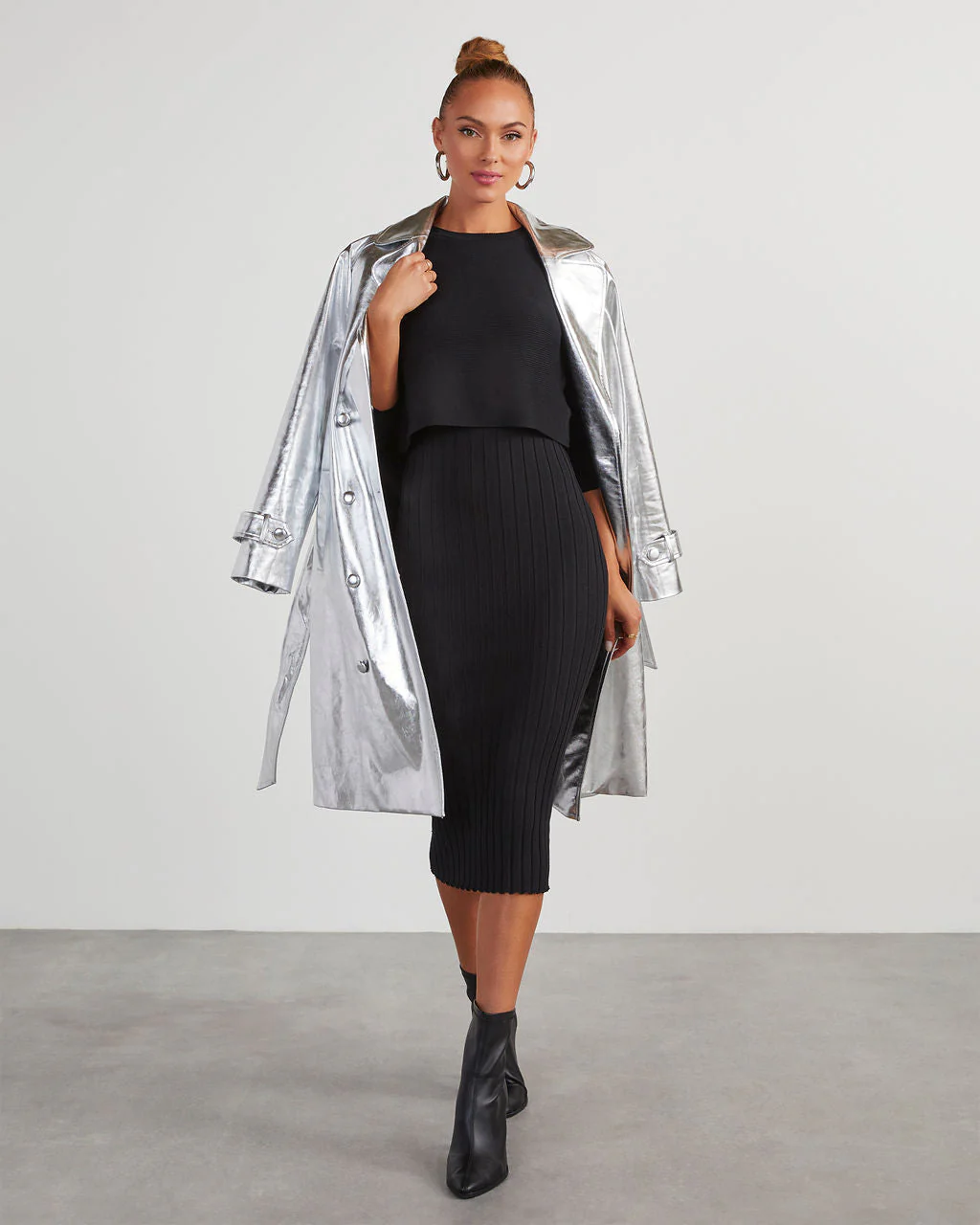 Full Of Surprises Ribbed Knit Midi Dress - Image 2