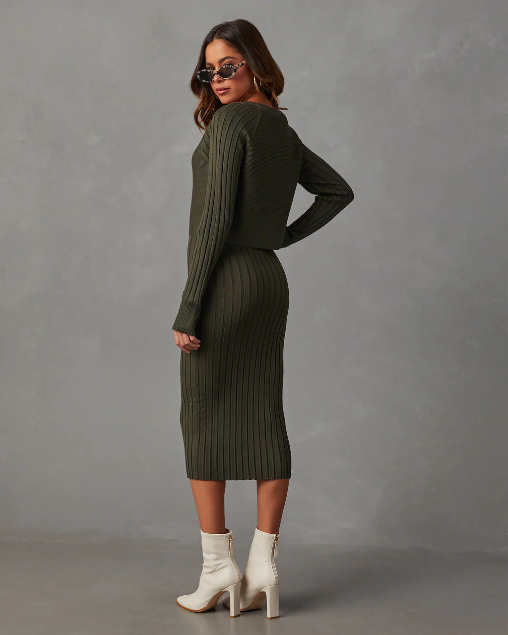 Full Of Surprises Ribbed Knit Midi Dress - Image 24
