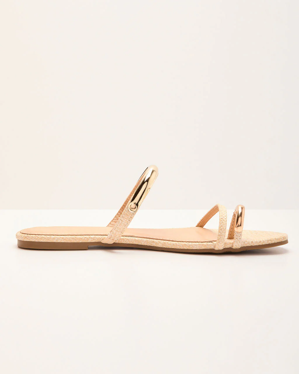 Golden Muse Raffia Toe Ring Sandals - Image 5