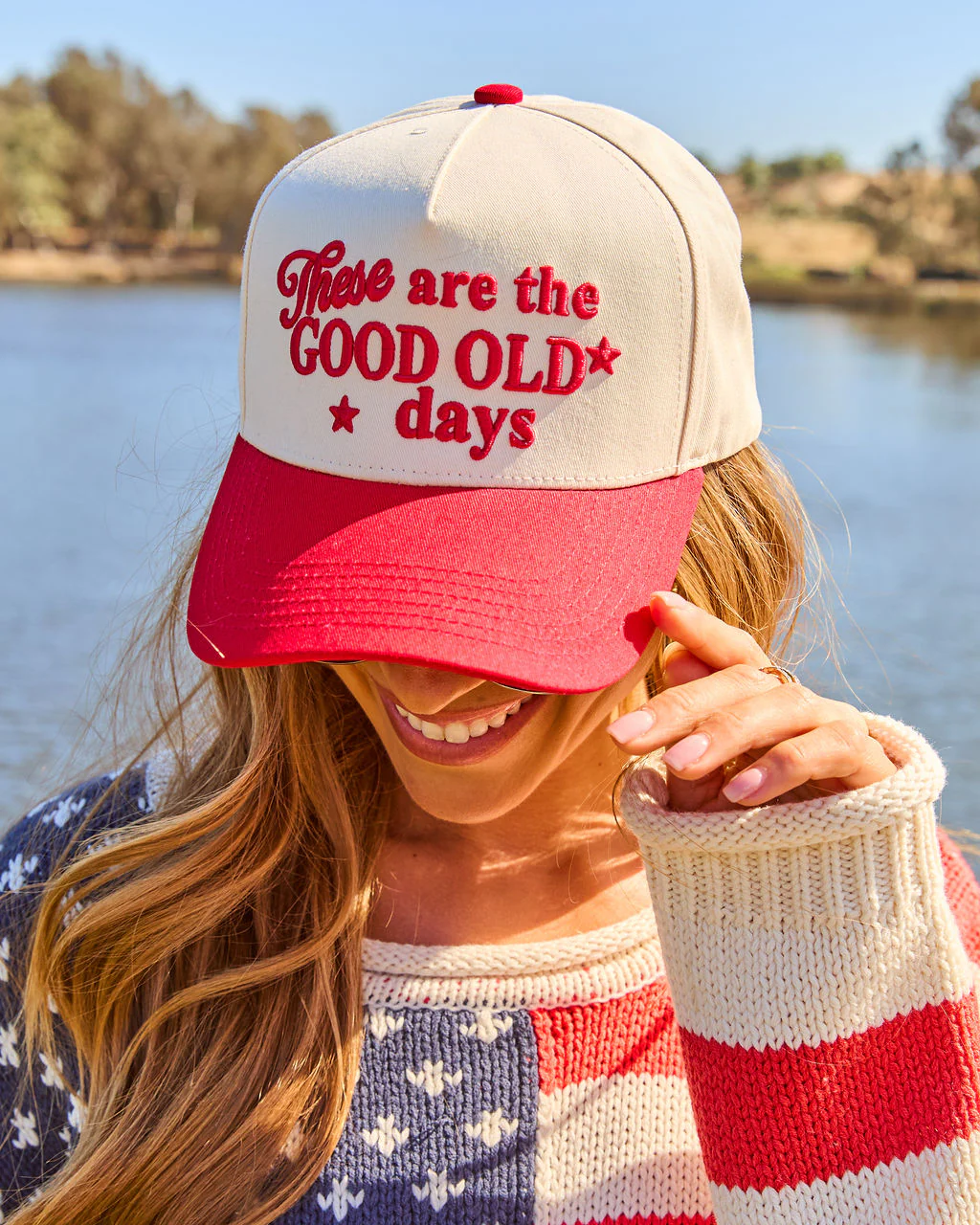 Good Old Days Embroidered Trucker Hat - Image 4