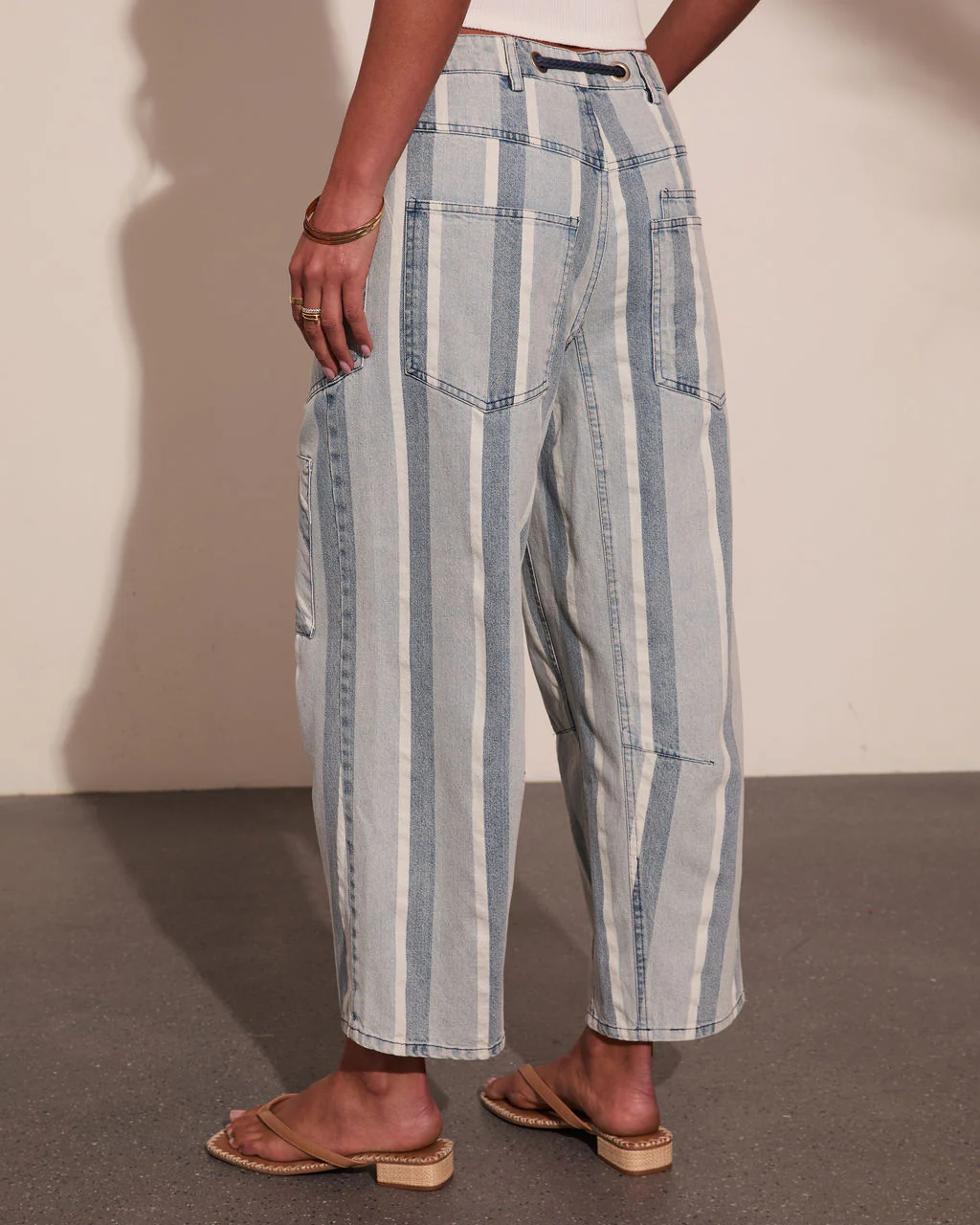 Grayson Rigid Color Block Mid Rise Straight Leg Jeans - Image 4