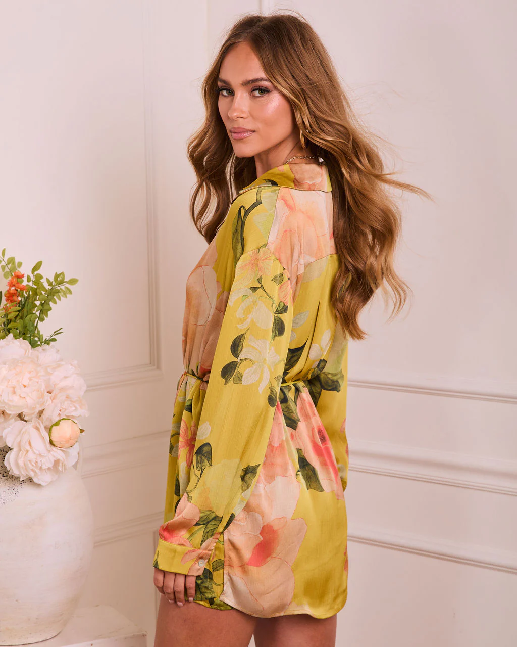 Grinnell Printed Satin Romper - Image 10