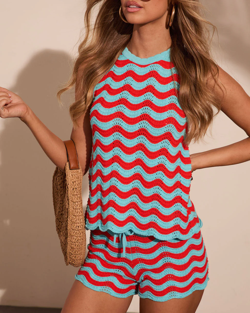 Happy Hues Knit Chevron Tank Top