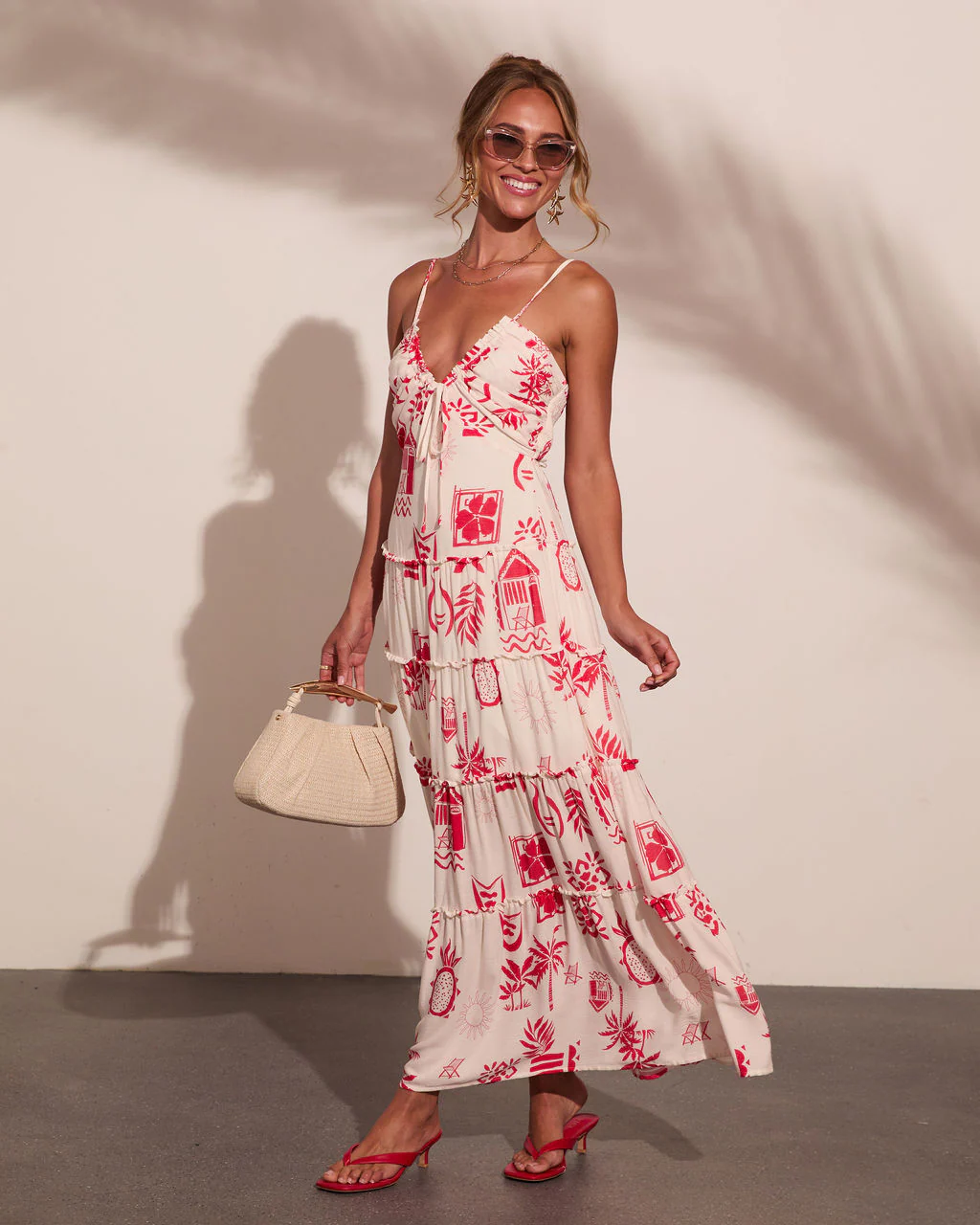 Harbor Nights Tropical Novelty Print Maxi Dress - Image 3