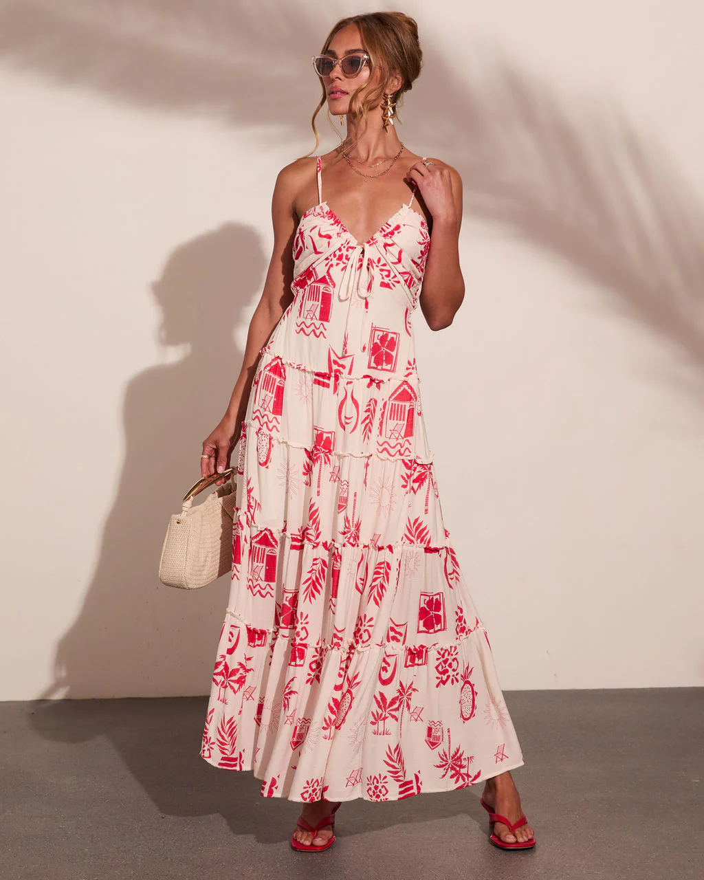 Harbor Nights Tropical Novelty Print Maxi Dress - Image 6