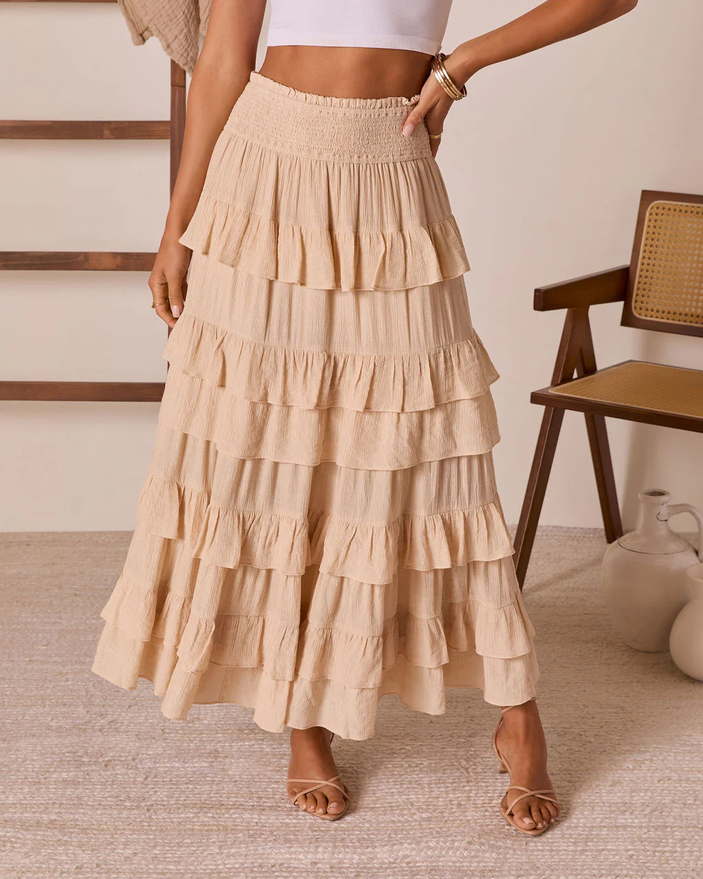 Heart Affair Tiered Maxi Skirt - Image 2