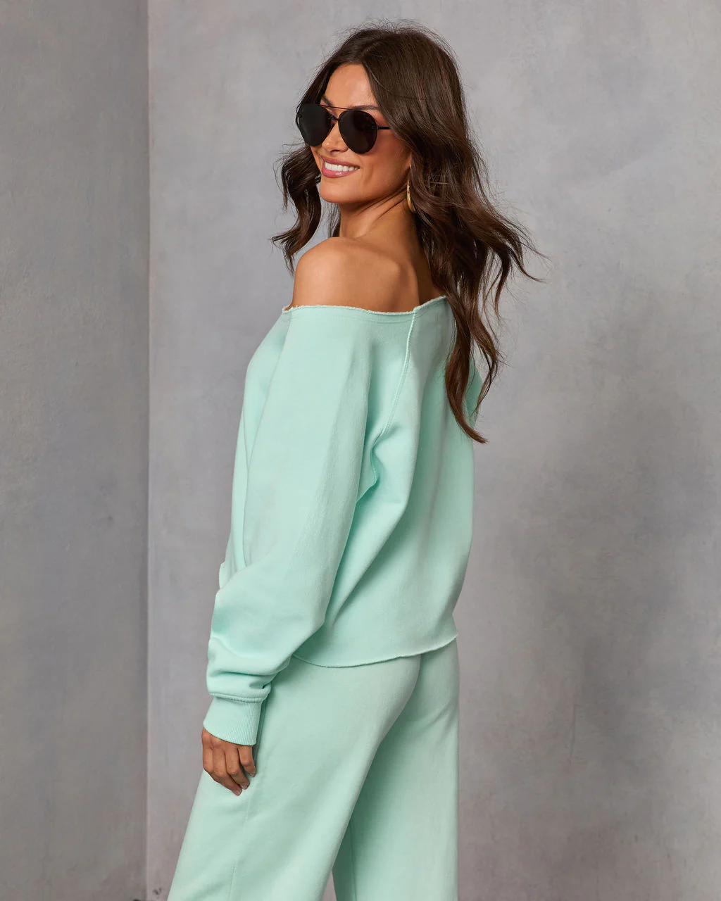 Homebody Honey Off Shoulder Sweatshirt - Image 4
