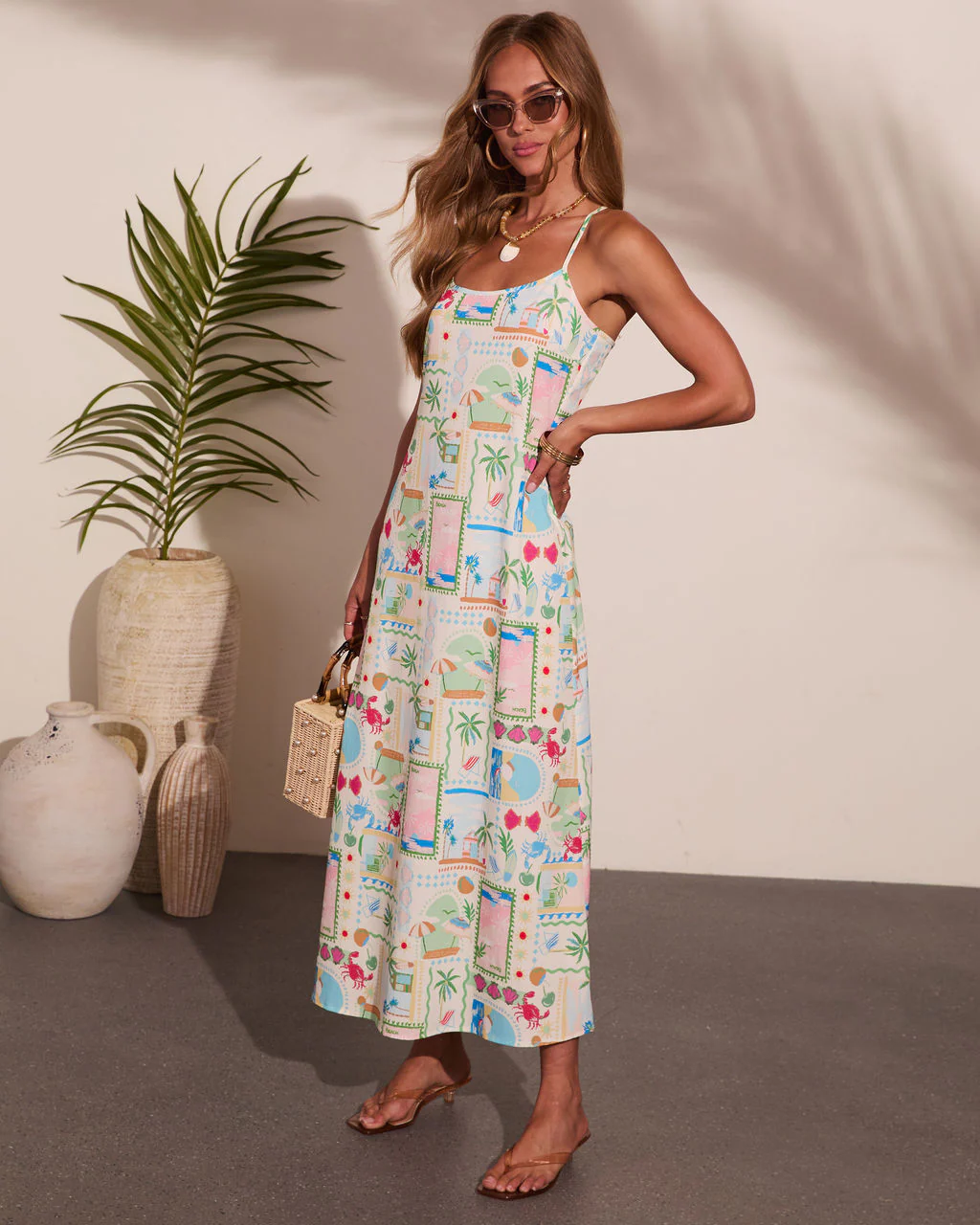 Horizon Coast Novelty Print Maxi Dress - Image 3