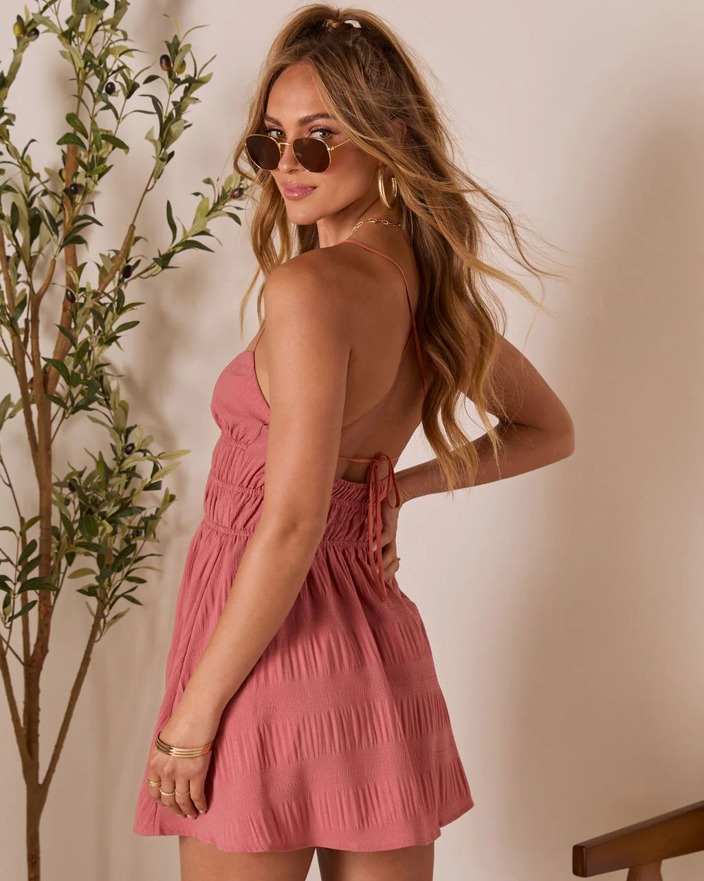 Jazmina Cut Out Halter Mini Dress - Image 4