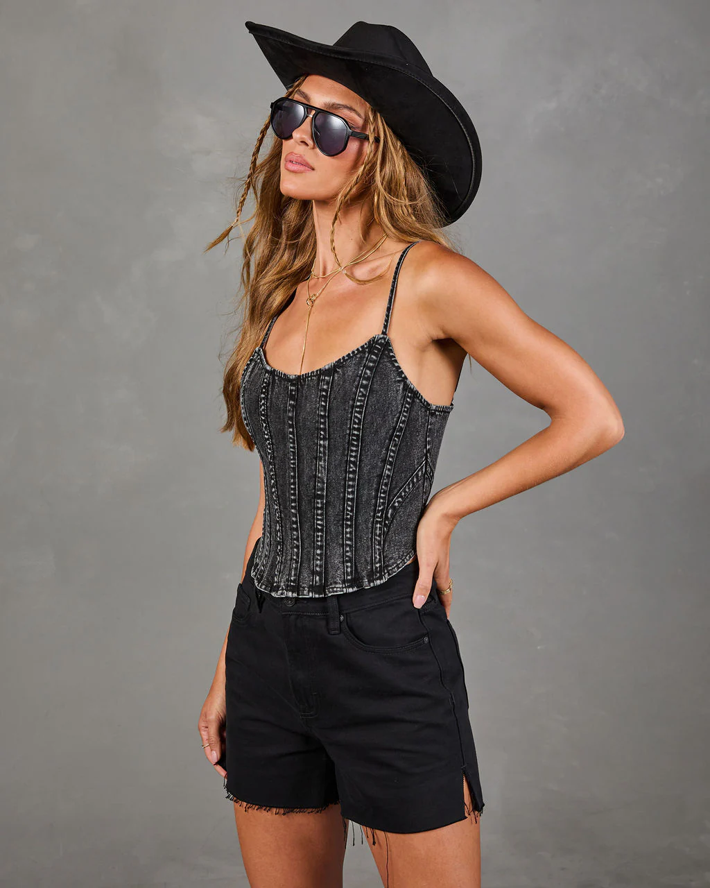 Juniper Outlaw Denim Corset Top - Image 3