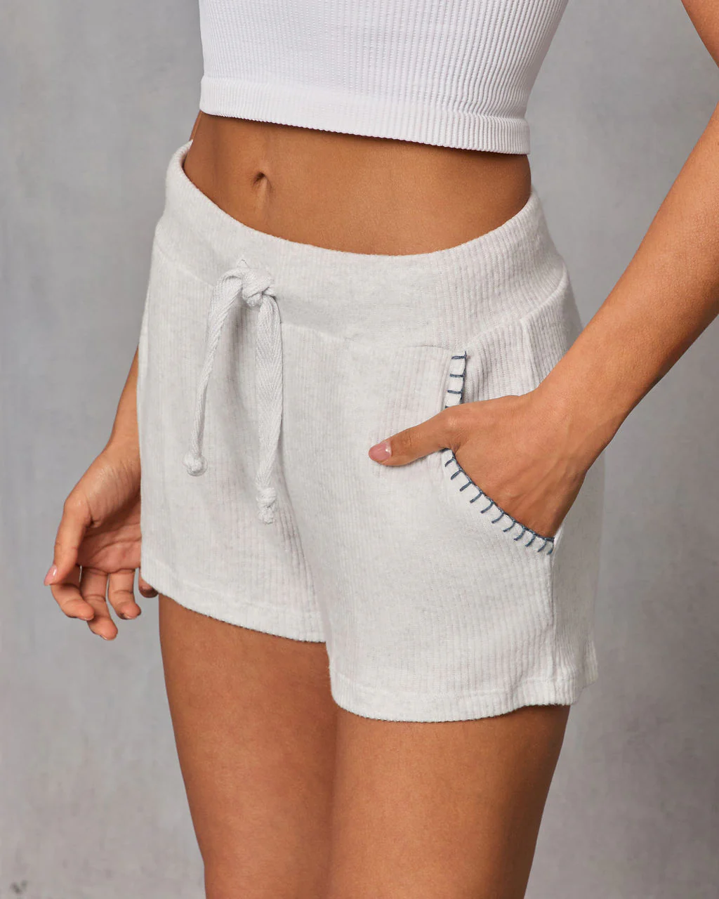 Kelaya Ribbed Drawstring Shorts - Image 3