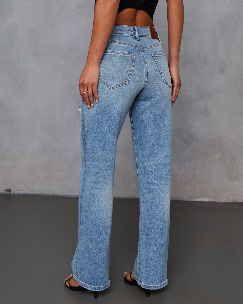 Leenah Stretch Distressed Bootcut Jeans - Image 4