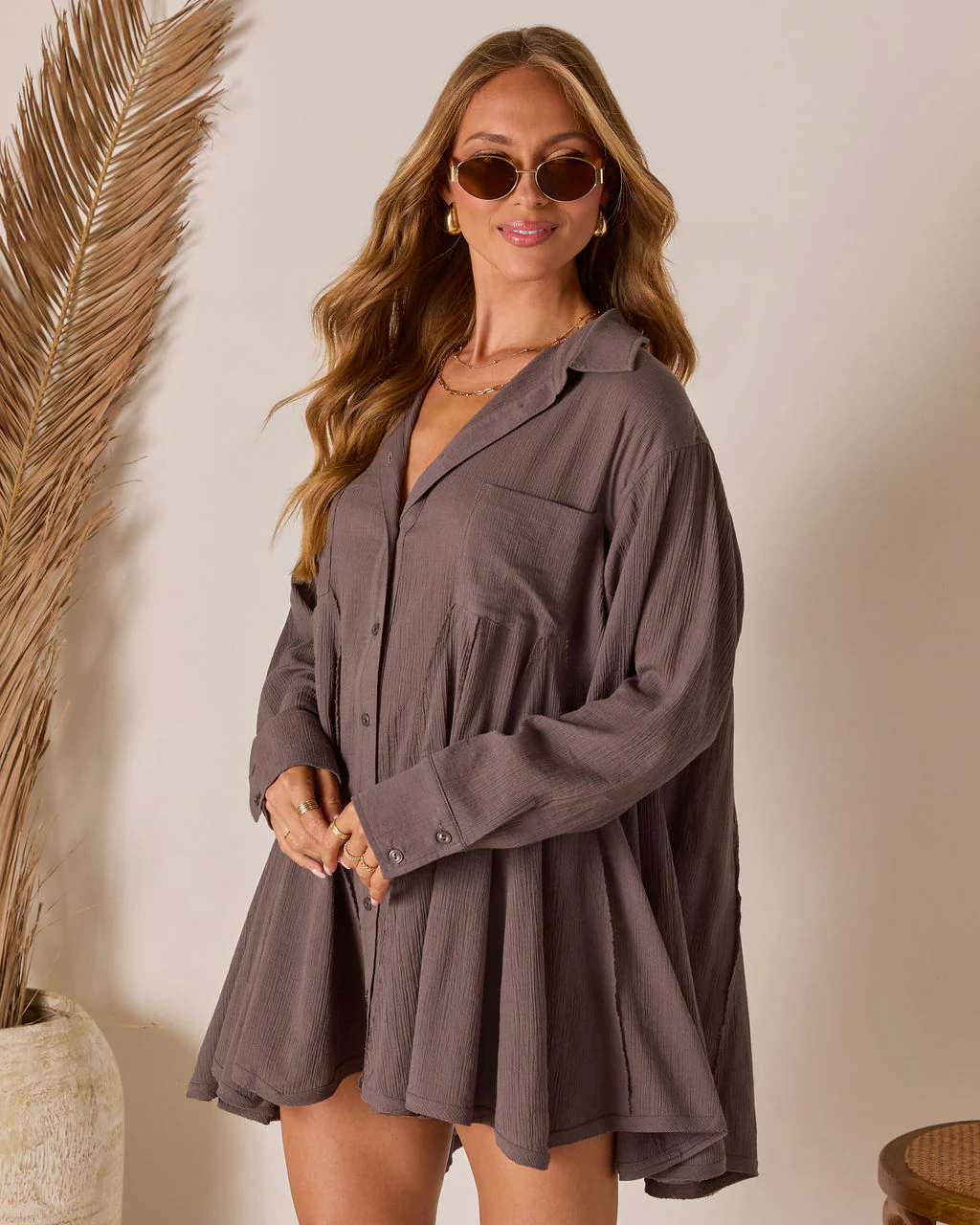 Letecia Mini Shirt Dress - Image 9